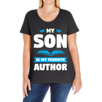 Mens My Son Is My Favorite Author Authors Ladies Curvy T-shirt | Artistshot