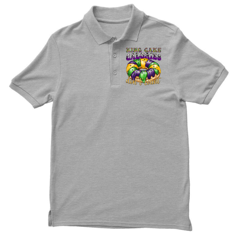 Mardi Gras King Cake Calories Don't Count Men's Polo Shirt | Artistshot