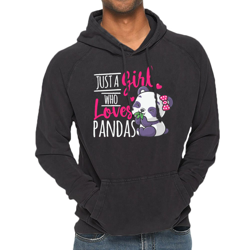 Just A Girl Who Loves Pandas T  Shirt Just A Girl Who Loves Pandas T Vintage Hoodie | Artistshot