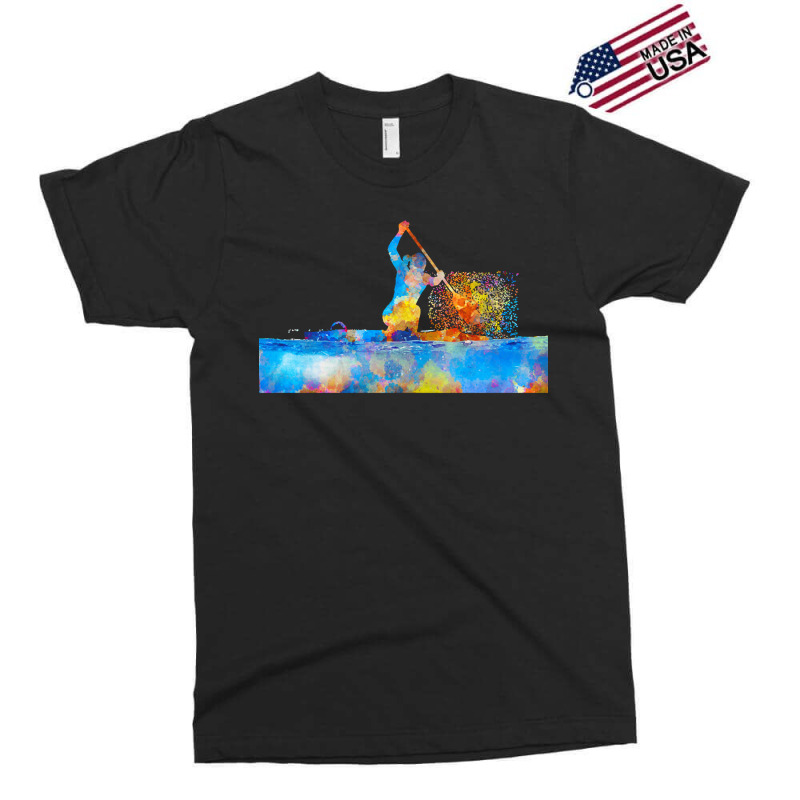 Kayak T  Shirt Kayak In Watercolor T  Shirt (1) Exclusive T-shirt | Artistshot