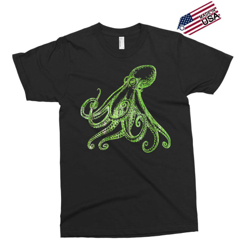 Octopus Artwork T  Shirtoctopus Drawing With Gren Color Gift Idea T  S Exclusive T-shirt | Artistshot