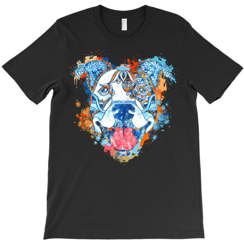 Pitbull T  Shirt Pitbull Watercolor Zentangle, Colorful Dog T  Shirt T-shirt | Artistshot