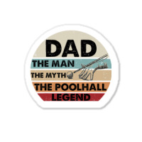 Retro Billiard Player Dad Billiards Pool Vintage G Sticker | Artistshot