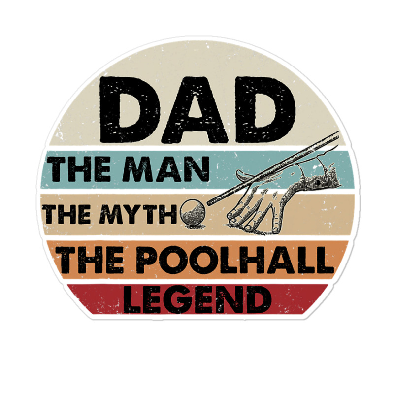 Retro Billiard Player Dad Billiards Pool Vintage G Sticker | Artistshot