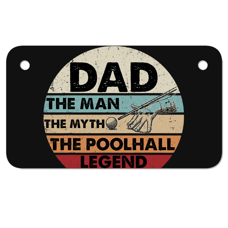 Retro Billiard Player Dad Billiards Pool Vintage G Motorcycle License Plate | Artistshot