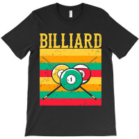 Retro Billiard Table 8ball Vintage Pool Snooker Pl T-shirt | Artistshot