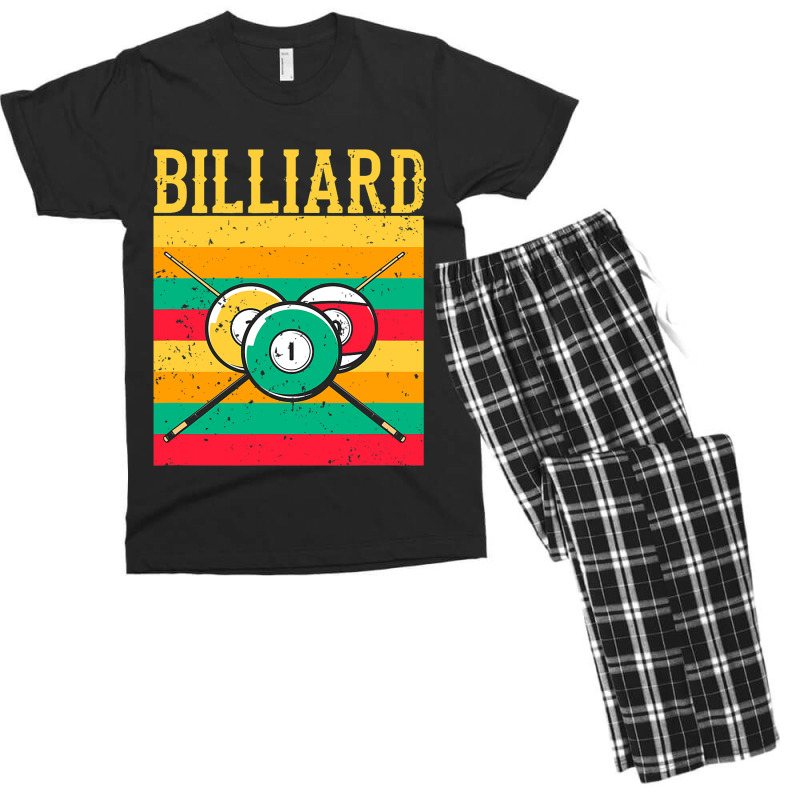 Retro Billiard Table 8ball Vintage Pool Snooker Pl Men's T-shirt Pajama Set | Artistshot