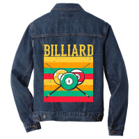 Retro Billiard Table 8ball Vintage Pool Snooker Pl Men Denim Jacket | Artistshot