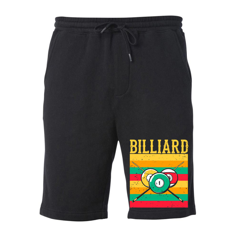 Retro Billiard Table 8ball Vintage Pool Snooker Pl Fleece Short | Artistshot