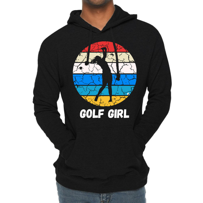 Retro Golf Sport T  Shirt Golf Girl T  Shirt Lightweight Hoodie | Artistshot