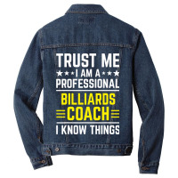 Professional Billiards Coach Funny Billiards Coach Men Denim Jacket | Artistshot