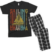 Retro Vintage Sailing Grandpa Funny Sailing Gift Men's T-shirt Pajama Set | Artistshot