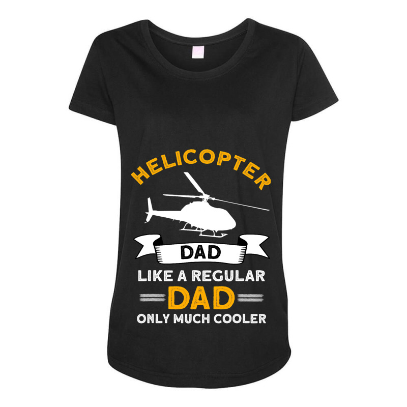 Mens Helicopter Dad Airplane Helicopter Pilot Avia Maternity Scoop Neck T-shirt by MalikMorsee | Artistshot