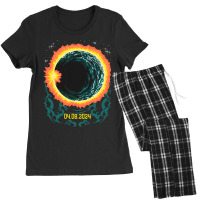 Total Partial Eclipse 2024 April 08 Usa American T Women's Pajamas Set | Artistshot