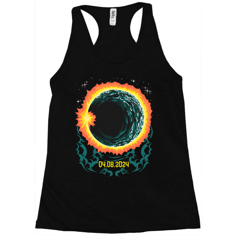 Total Partial Eclipse 2024 April 08 Usa American T Racerback Tank by MarquisGoldsmith | Artistshot