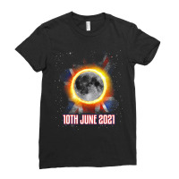 Total Partial Eclipse Shirt June 10 Uk British Lun Ladies Fitted T-shirt | Artistshot