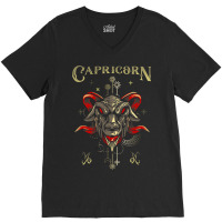 Sea Goat Zodiac Sign Symbol Horoscope Capricorn V-neck Tee | Artistshot