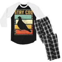 Stay Coo Pigeon Men's 3/4 Sleeve Pajama Set | Artistshot