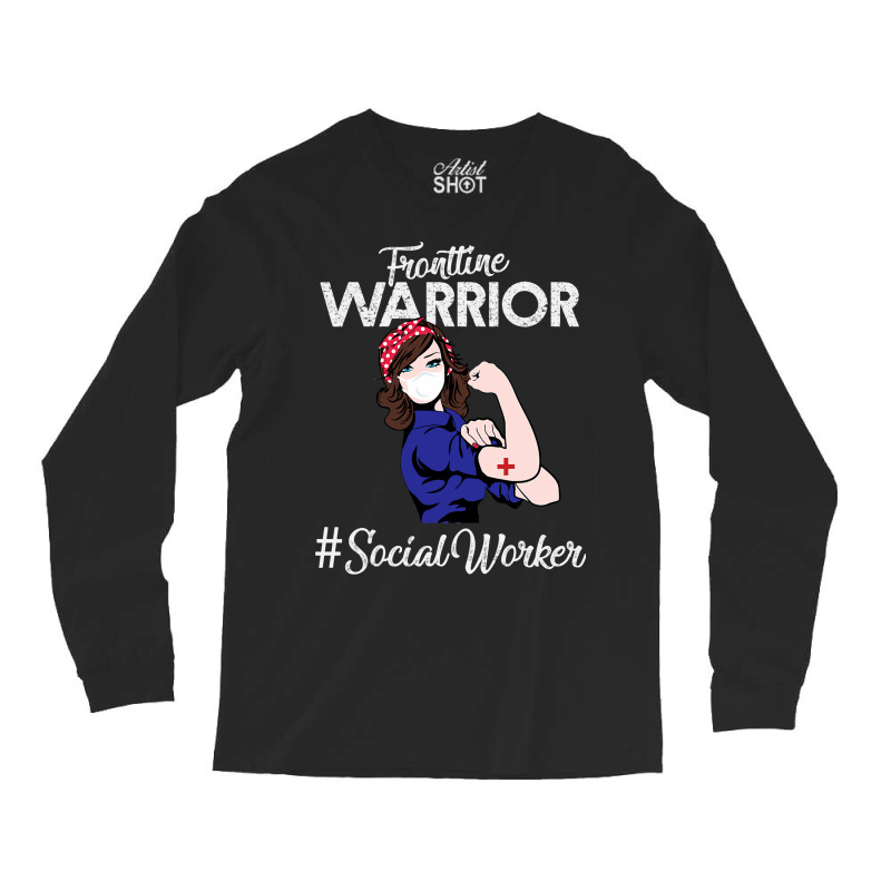 Vintage Frontline Warrior Social Worker Xmas For W Long Sleeve Shirts | Artistshot