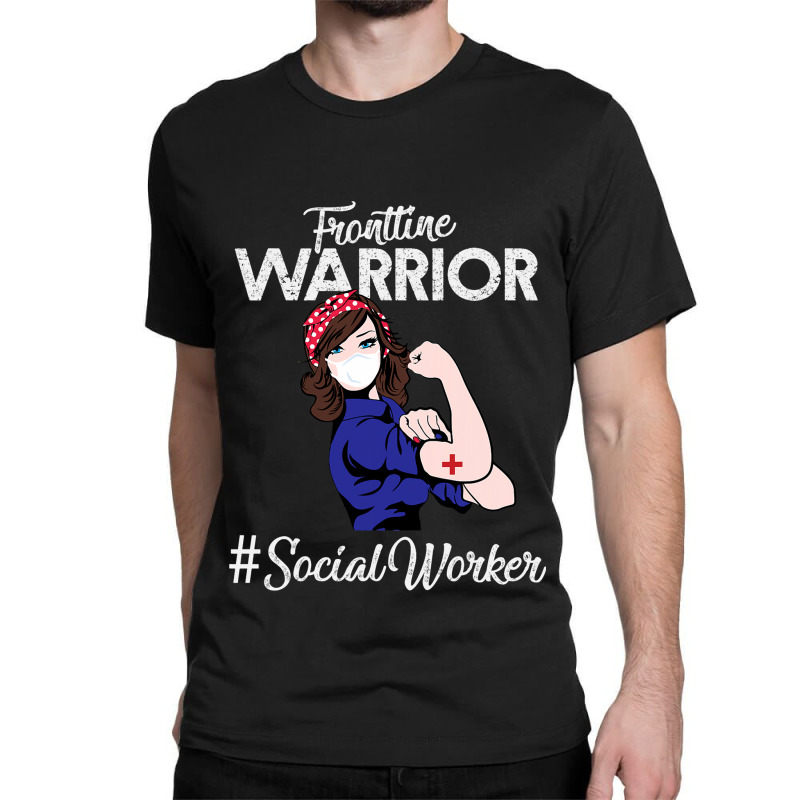 Vintage Frontline Warrior Social Worker Xmas For W Classic T-shirt | Artistshot