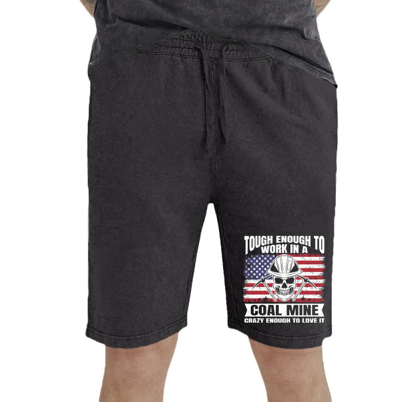 Usa Flag Coalminer Coal Miner Coal Mining 2 Vintage Short by CalliopEasley | Artistshot