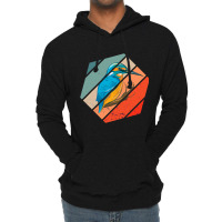 Vintage Retro Hexagon Birding Bird Watching Kingfi Lightweight Hoodie | Artistshot