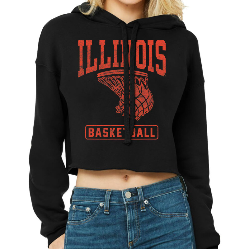 University Of Illinois Fighting Illini Basketball Cropped Hoodie by FriedBarcia | Artistshot