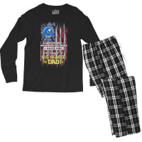 Usa Flag Proud Us Seabee Veteran Dad I Raised Mine Men's Long Sleeve Pajama Set | Artistshot