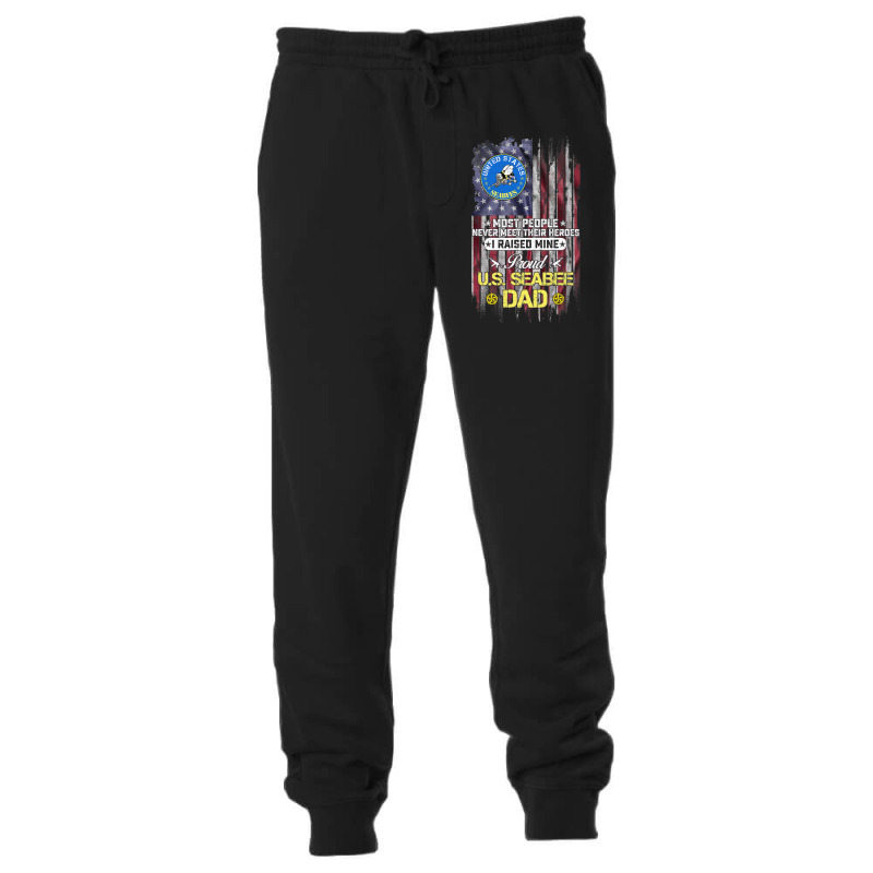 Usa Flag Proud Us Seabee Veteran Dad I Raised Mine Unisex Jogger | Artistshot