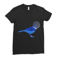 Stellar Jay Space Bird Funny Clever Bird Watcher T Ladies Fitted T-shirt | Artistshot