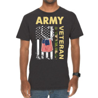 Vintage Army Shirt Veteran Day American Flag Women Vintage T-shirt | Artistshot