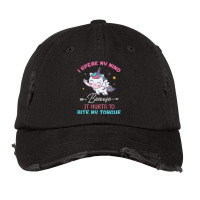 Unicorn I Speak My Mind Because It Hurts To Bite M Vintage Cap | Artistshot