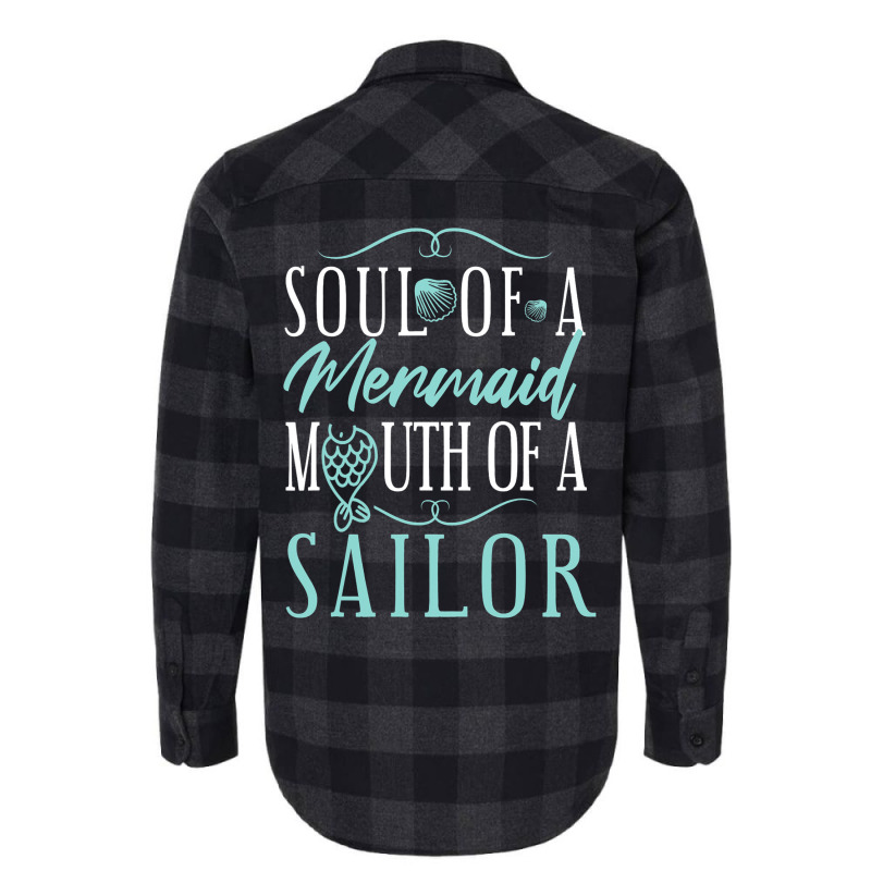 Soul Of A Marmaid Mouth Of A Sailor Funny Mermaid Flannel Shirt | Artistshot