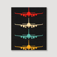 Vintage Aviation Airplane Flying Airline Funny Vin Portrait Canvas Print | Artistshot