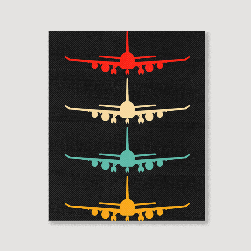 Vintage Aviation Airplane Flying Airline Funny Vin Portrait Canvas Print | Artistshot