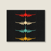 Vintage Aviation Airplane Flying Airline Funny Vin Landscape Canvas Print | Artistshot