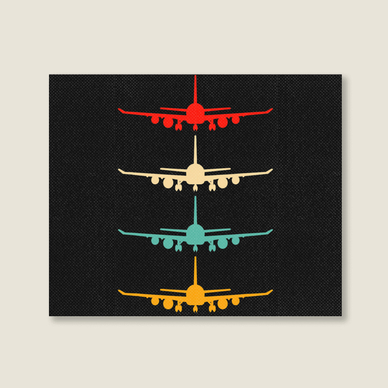 Vintage Aviation Airplane Flying Airline Funny Vin Landscape Canvas Print | Artistshot