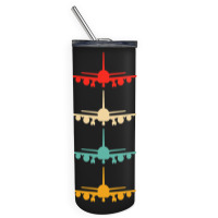 Vintage Aviation Airplane Flying Airline Funny Vin Skinny Tumbler | Artistshot