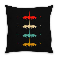 Vintage Aviation Airplane Flying Airline Funny Vin Throw Pillow | Artistshot