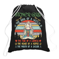 Stoner Girl Soul Of A Witch Mouth Of A Sailor Drawstring Bags | Artistshot