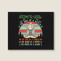 Stoner Girl Soul Of A Witch Mouth Of A Sailor Landscape Canvas Print | Artistshot