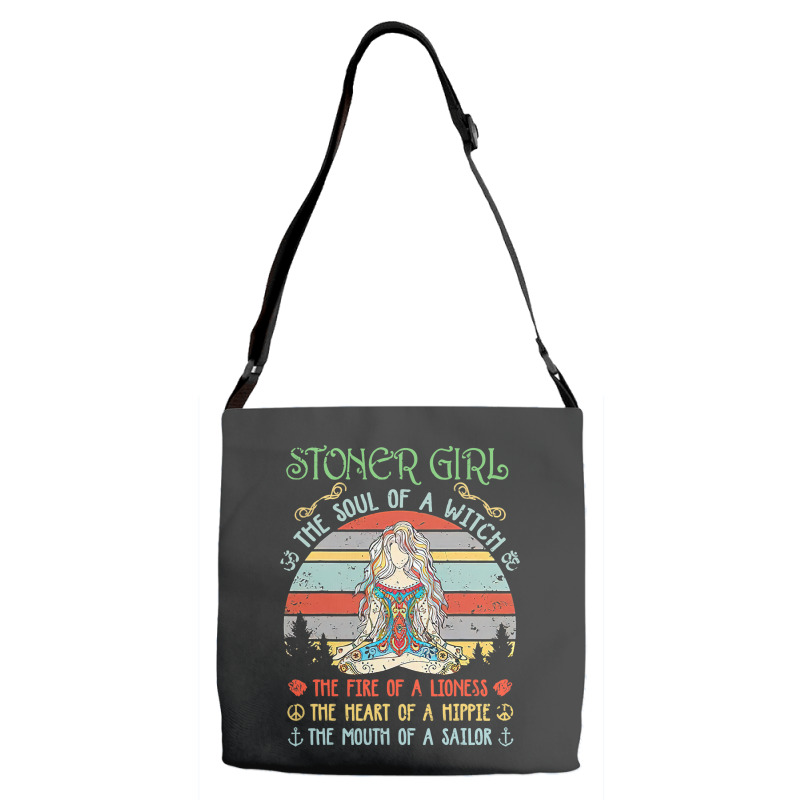 Stoner Girl Soul Of A Witch Mouth Of A Sailor Adjustable Strap Totes | Artistshot