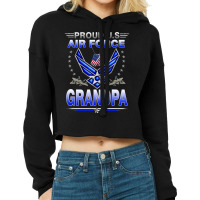 Us Air Force Proud Us Air Force Proud Grandpa Air  Cropped Hoodie | Artistshot