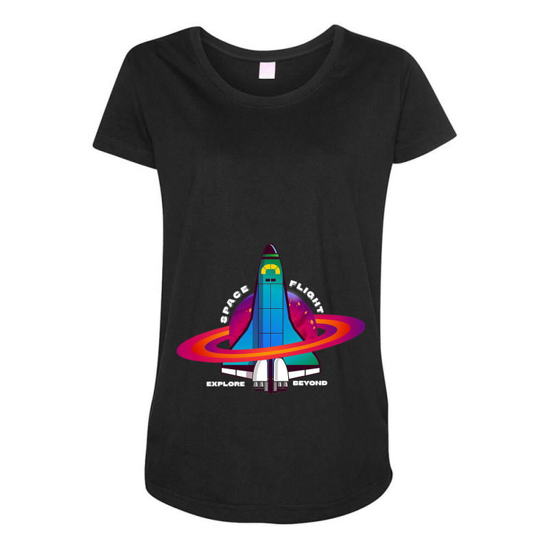 Space Exploration Astronomy Technology Maternity Scoop Neck T-shirt by SiddharthaGish | Artistshot