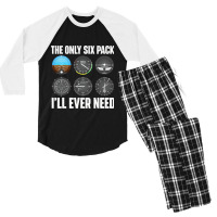 The Only Six Pack Ill Ever Need Airline Pilot Plan Men's 3/4 Sleeve Pajama Set | Artistshot