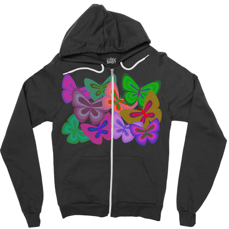 Butterflies T  Shirt Kaleidoscope Of Butterflies T  Shirt Zipper Hoodie by fayabernathy149 | Artistshot