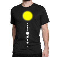 Solar System Minimalist Aesthetics Astronomy Milky Classic T-shirt | Artistshot