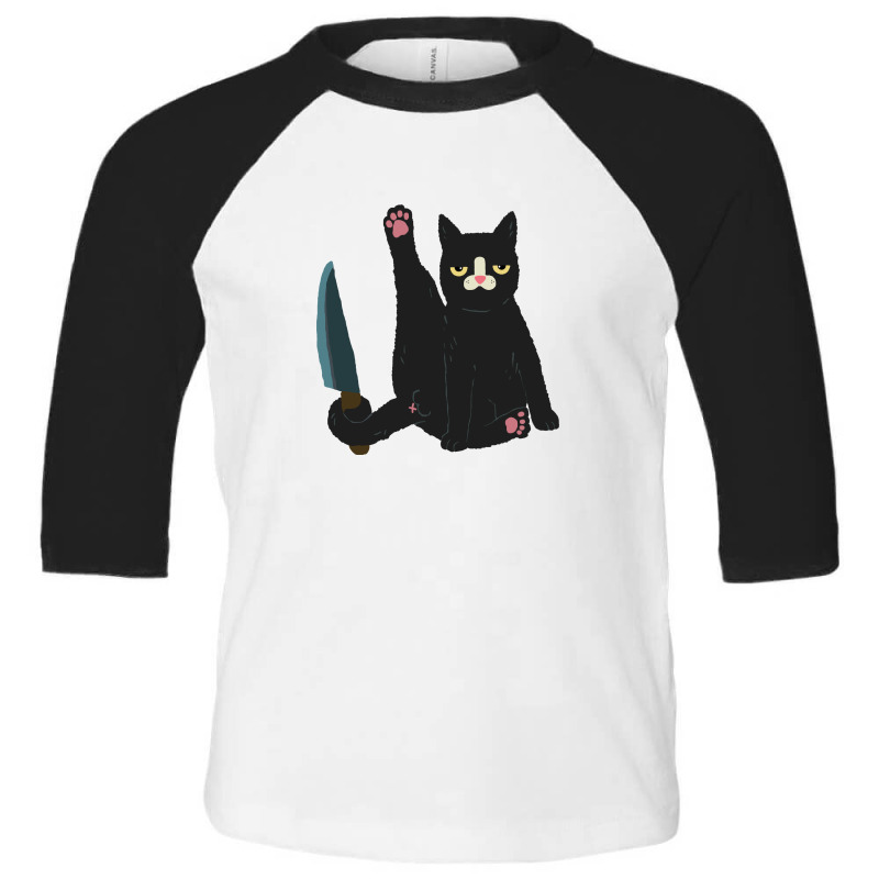 Killer Cat Toddler 3/4 Sleeve Tee by be cool | Artistshot