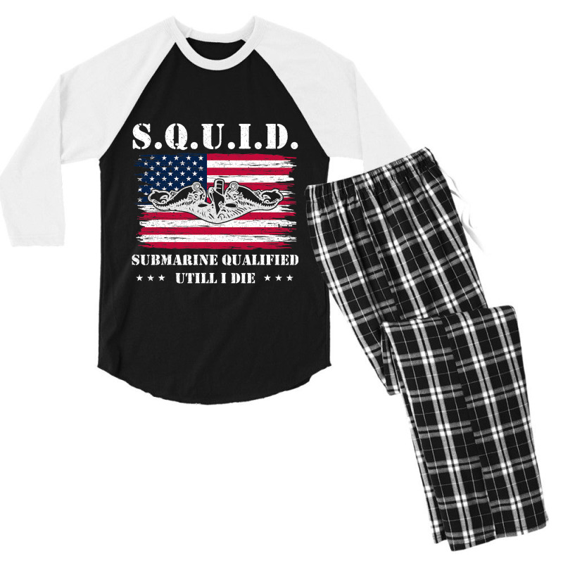 Submarine Us Military S.q.u.i.d Veteran Submariner Men's 3/4 Sleeve Pajama Set | Artistshot