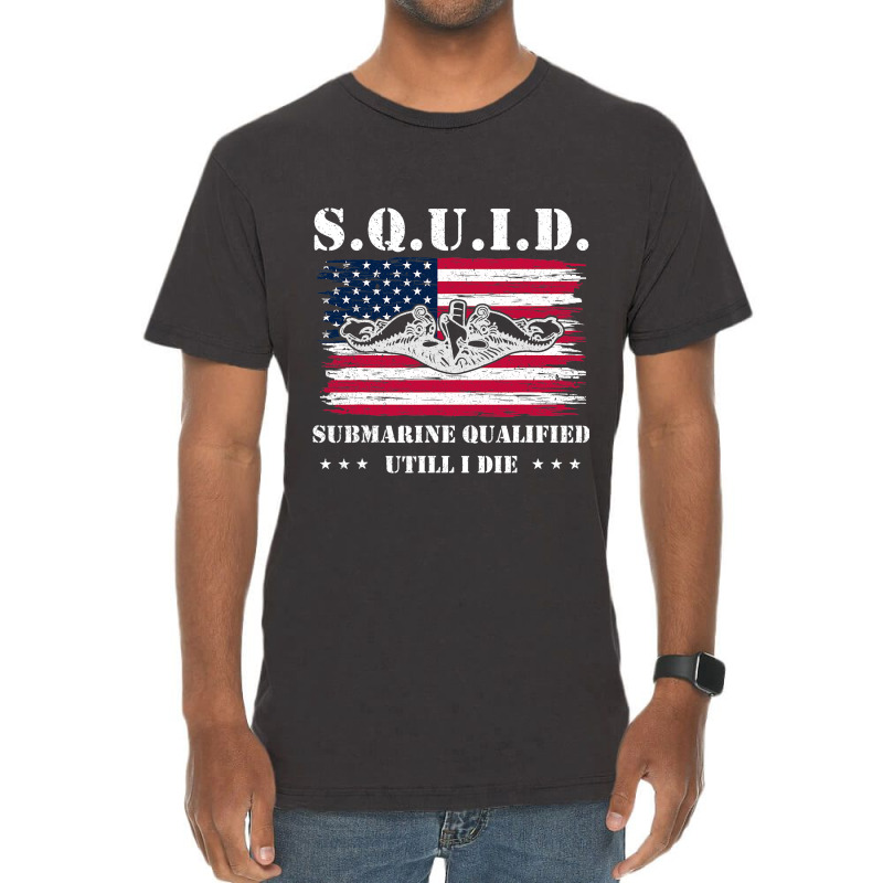 Submarine Us Military S.q.u.i.d Veteran Submariner Vintage T-shirt | Artistshot